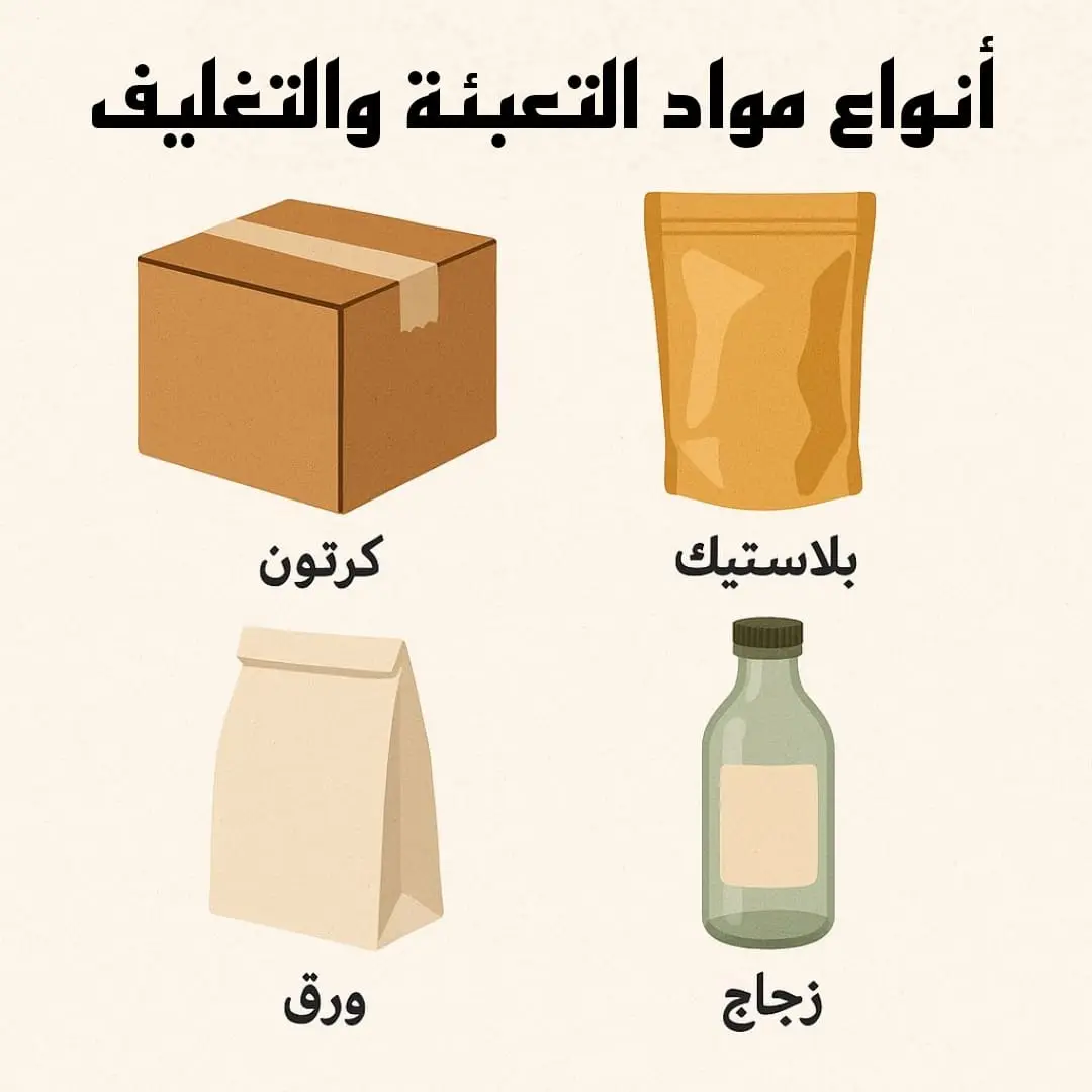 أنواع مواد التعبئة والتغليف